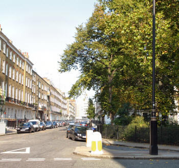 View from Dorset Square to Balcombe St self catering flats